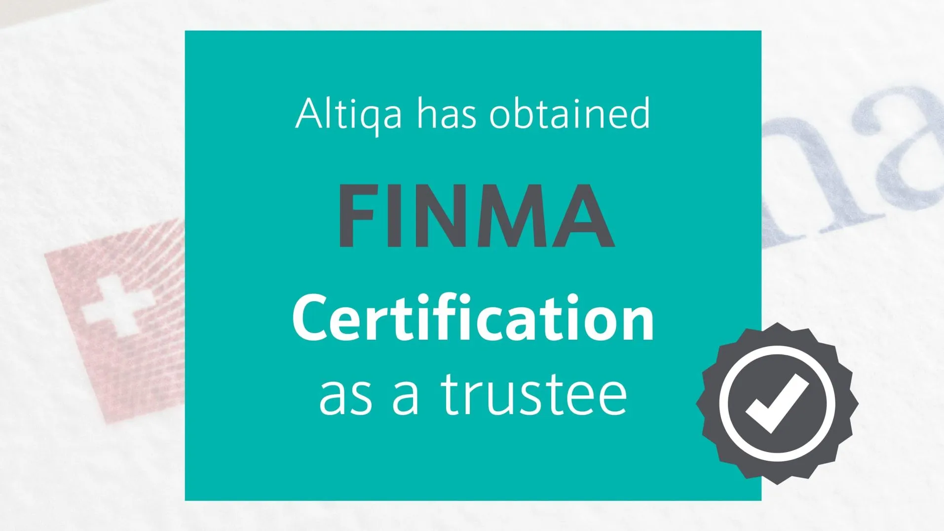 Altiqa Lugano has received Finma authorisation